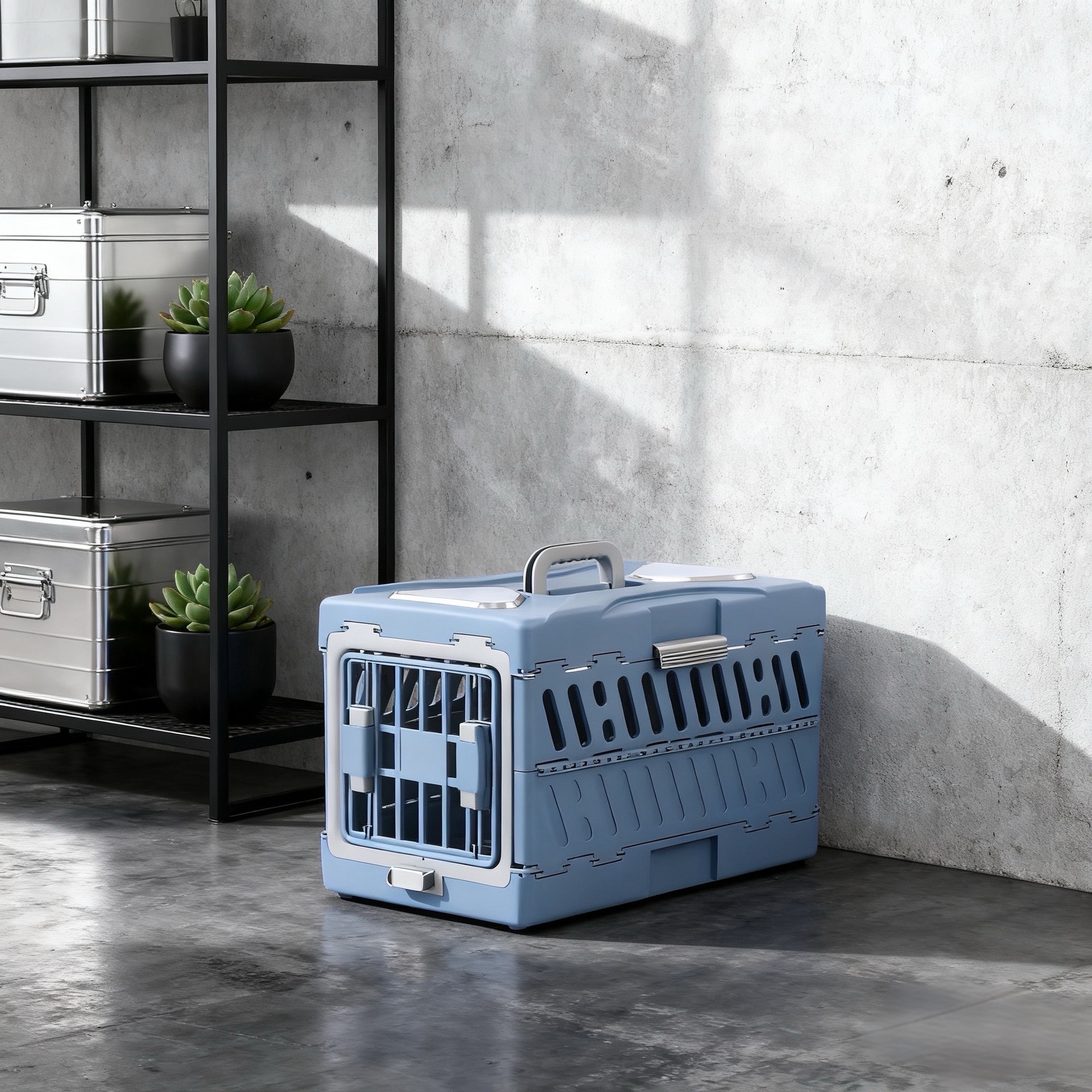 Pet Airline Crate Cat Dog Travel Carrier Box