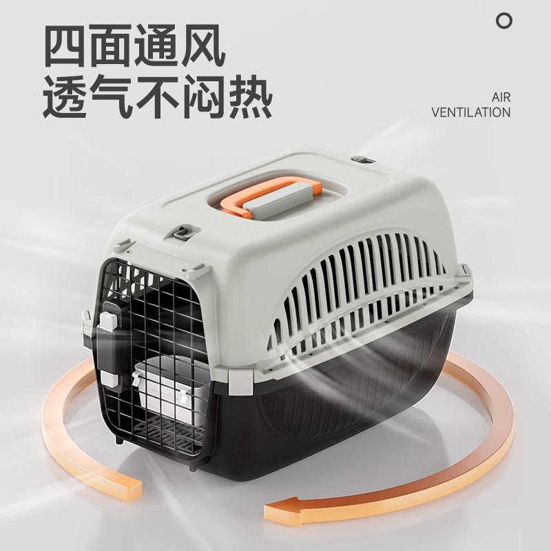 Cat Dog Airline Carrier - Portable Travel Crate Kennel with Ventilation - Image 3