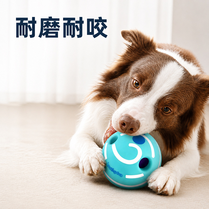 Interactive Squeaky Ball Dog Toy - Bouncy Sound Self-Play Chew - Image 2