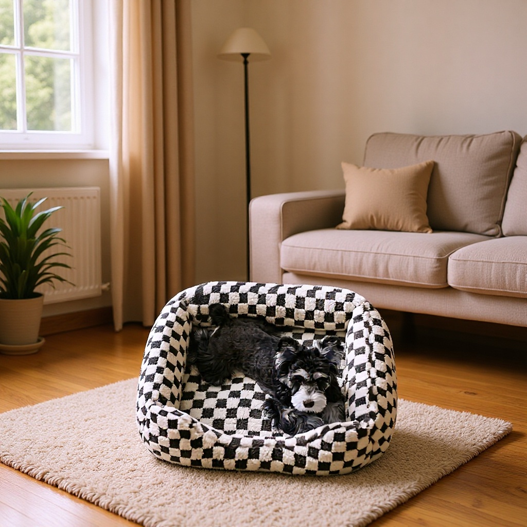 Warm Breathable Fabric Dog Bed - Cozy Soft Pet Nest