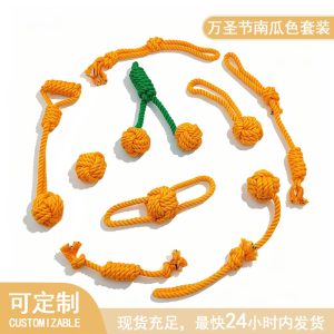 Dog Chew Rope Knot Toy Set - Cotton & Polyester Interactive