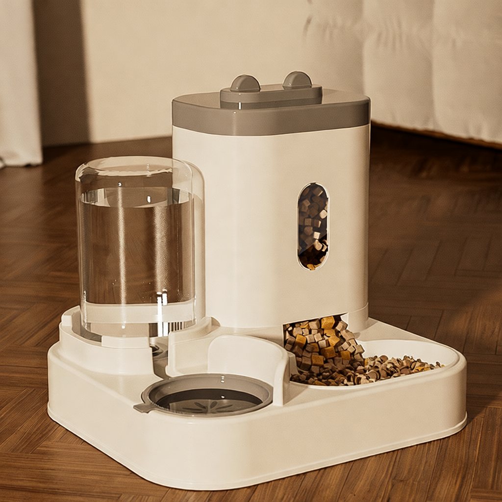 3-in-1 Fish-Shaped Pet Water Feeder – Auto Refill Cat Dog Bowl