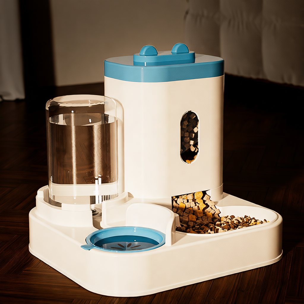 3-in-1 Fish-Shaped Pet Water Feeder – Auto Refill Cat Dog Bowl